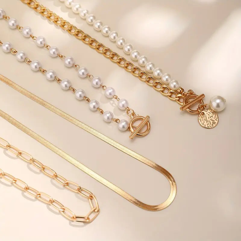 Grace | Halsband i vintage-stil med guldpärlor