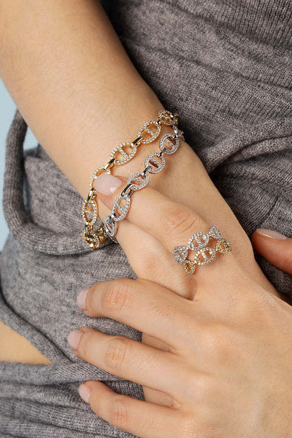 Isla Marina Armband | Vitt guld