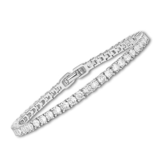 Moissanit tennisarmband | Vitt guld