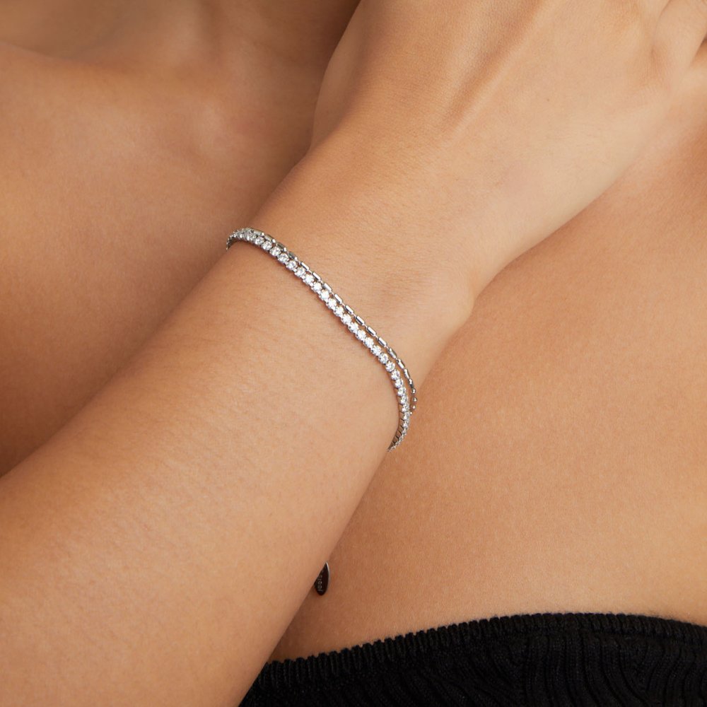 Arelia Kristall Silverarmband