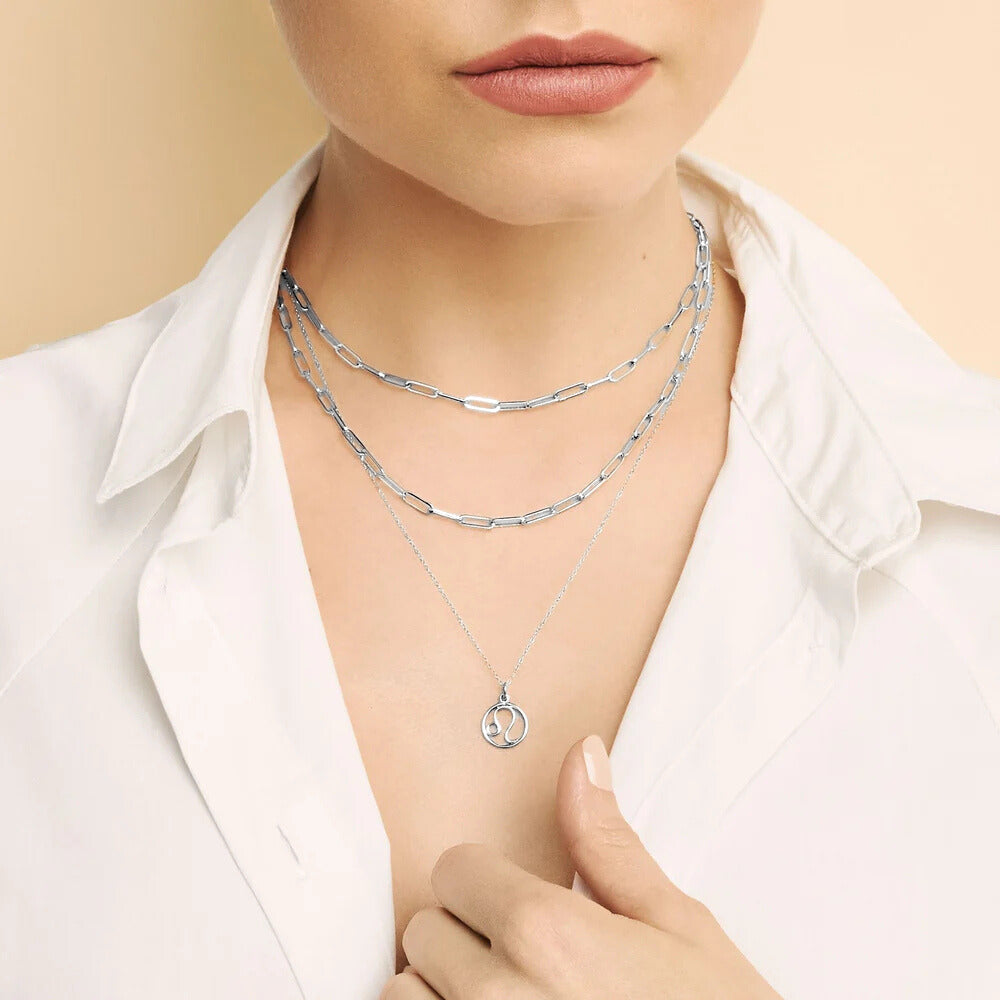 Halsband med stjärntecken | Vitt guld