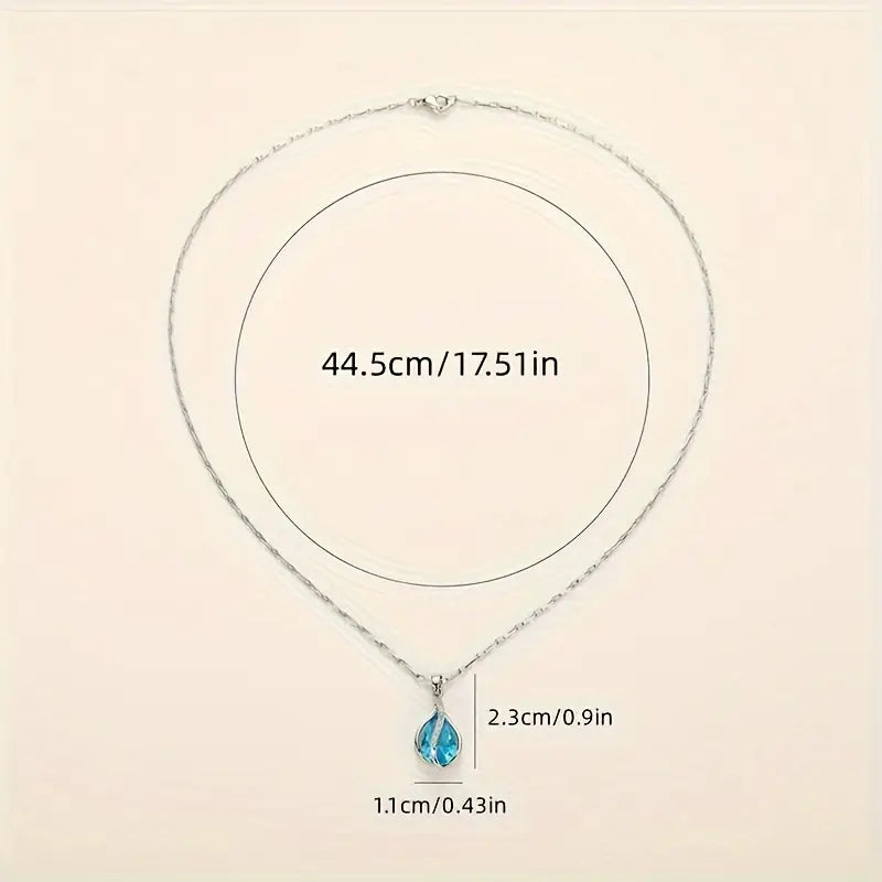 Halsband med blå sten