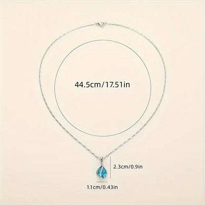 Halsband med blå sten