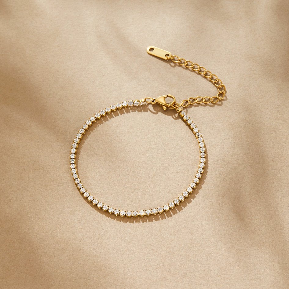 Cordelia Guld Tennisarmband