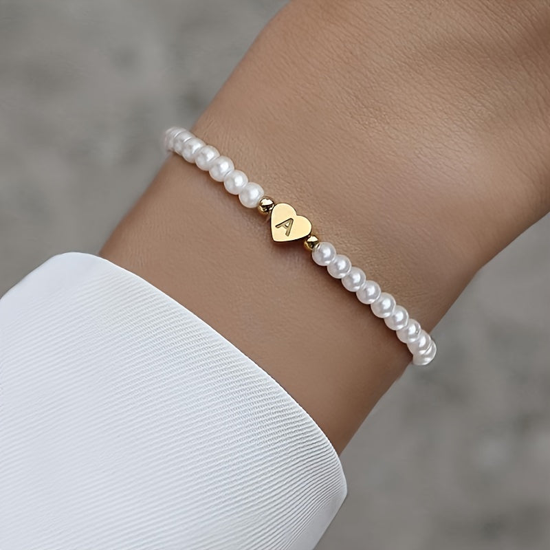 AZ Hjärta Initial Armband 
