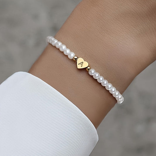 AZ Hjärta Initial Armband 