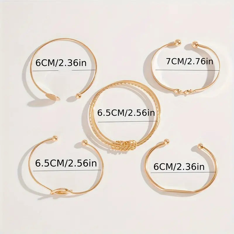Elegant gyllene armbandsset 