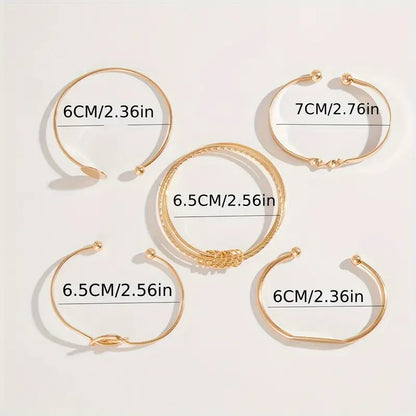 Elegant gyllene armbandsset 