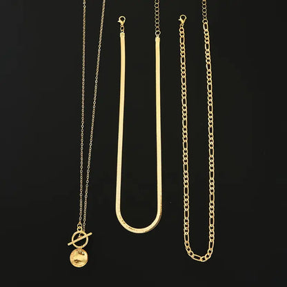 Savira Texturerat Mynt Halsband | Guld