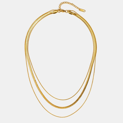 Halsband med trippellager i guld 