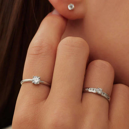 Mira Castelle Ring | Vitt guld
