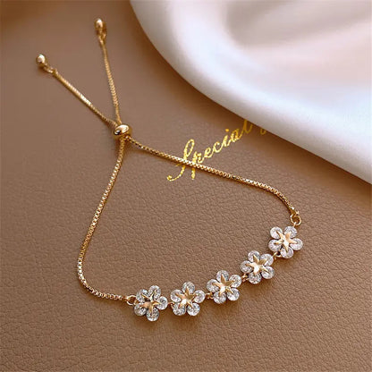 Armband Kristall Daisy i Guld 