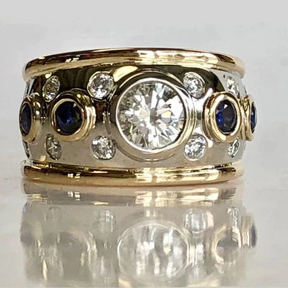 Elegant gyllene zirkoniaring