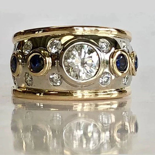 Elegant gyllene zirkoniaring