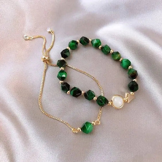 Elegant grönt armbandsset 