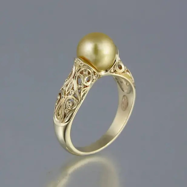 Guld Vintage Pärlring