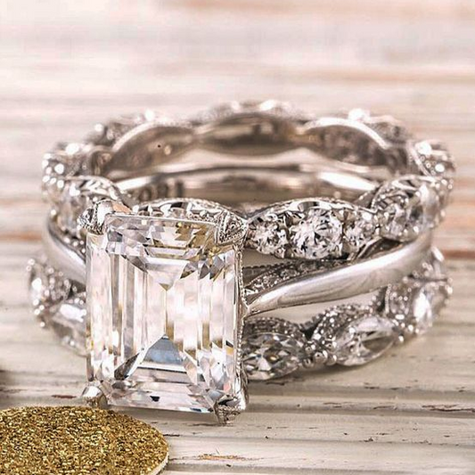 Vintage silverring med lager i ljust lager