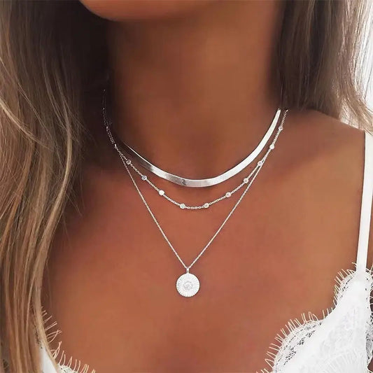 Elegant silverhalsband