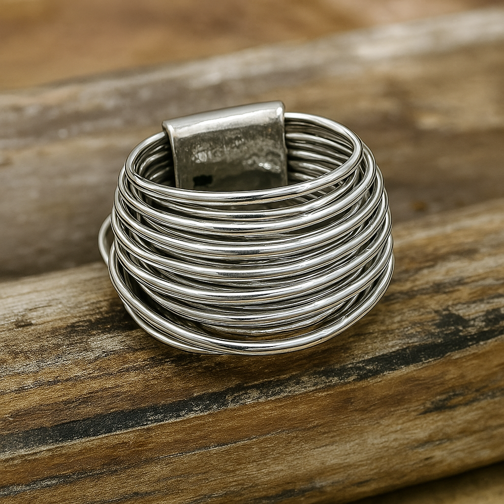Vintage silverring i lager