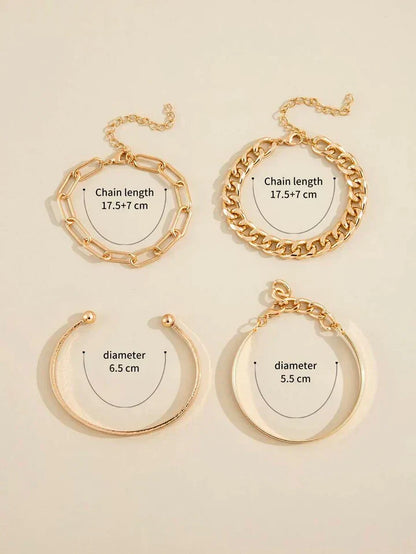 Elan Mercer Armbandsset | Vitt guld