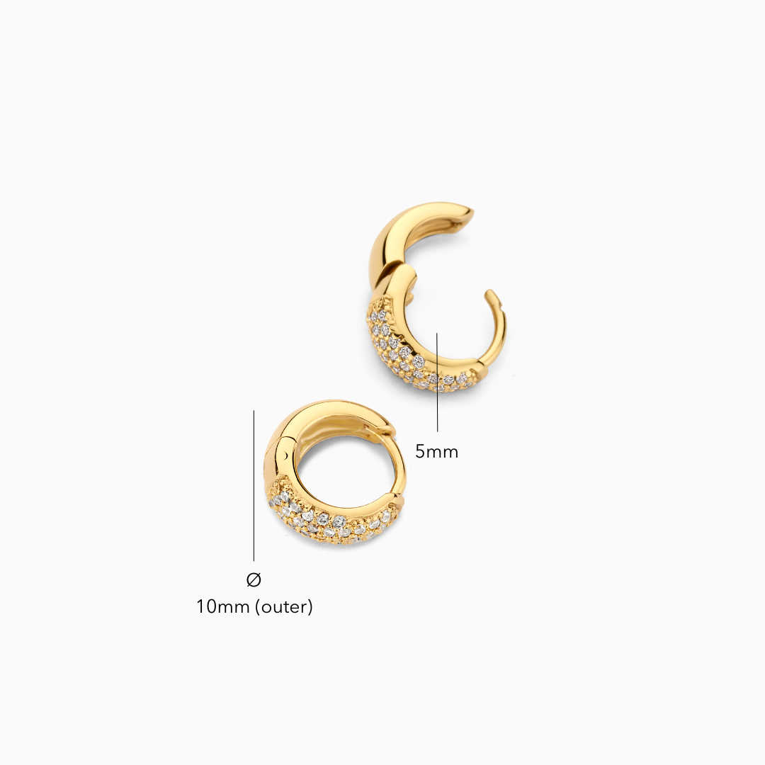 Jules Mini Hoops | Vitt guld