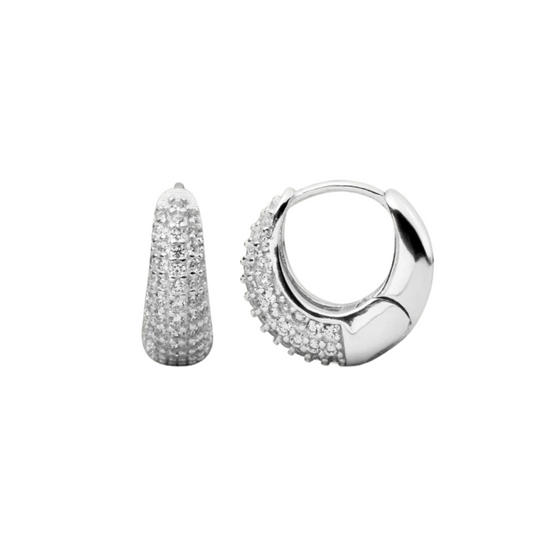 Jules Mini Hoops | Vitt guld